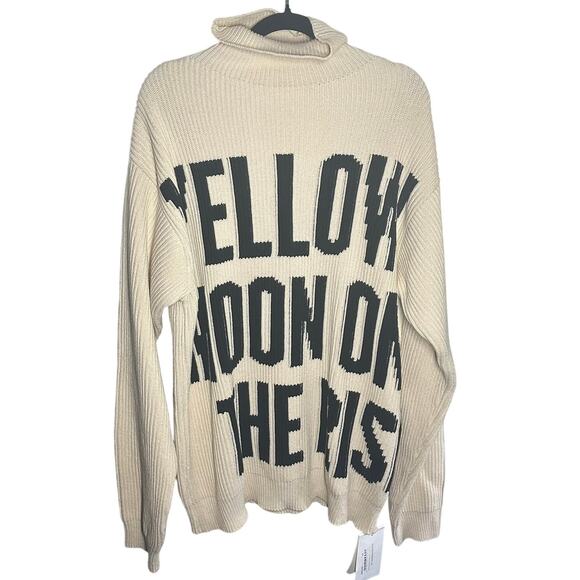 NEW Jil Sander Men's Graphic Turtleneck Cream Ivory Sweater Size 52 - Picture 2 of 10